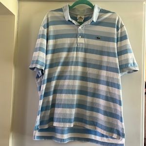 Striped Lacoste polo